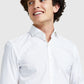 Camisa social masculina Hugo Boss Slim Fit de algodão, branca, tamanho 15x32x33