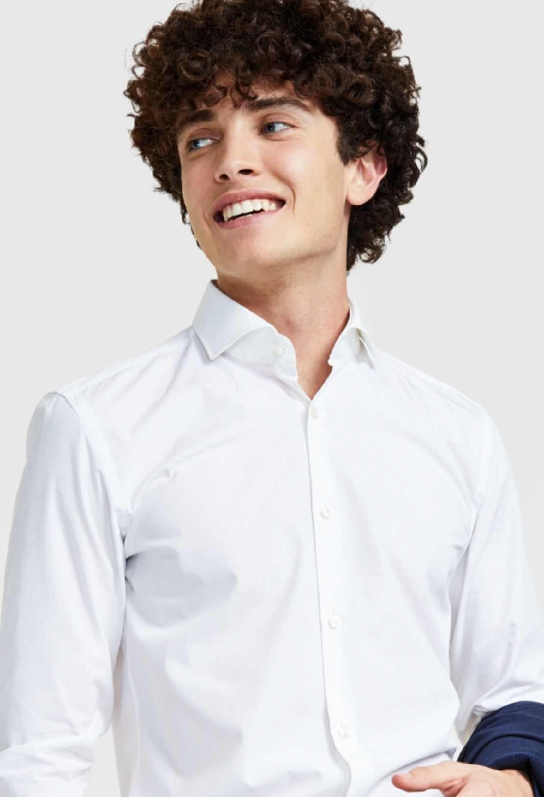 Camisa social masculina Hugo Boss Slim Fit de algodão, branca, tamanho 15x32x33