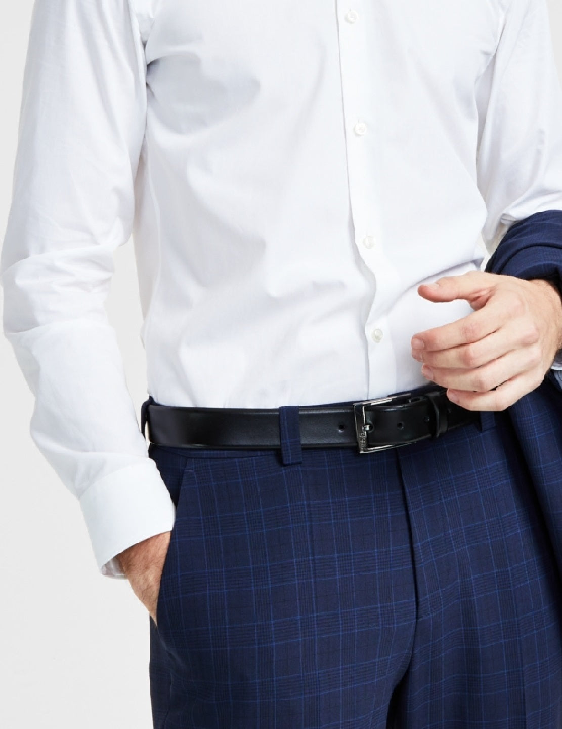 Camisa social masculina Hugo Boss Slim Fit de algodão, branca, tamanho 15x32x33