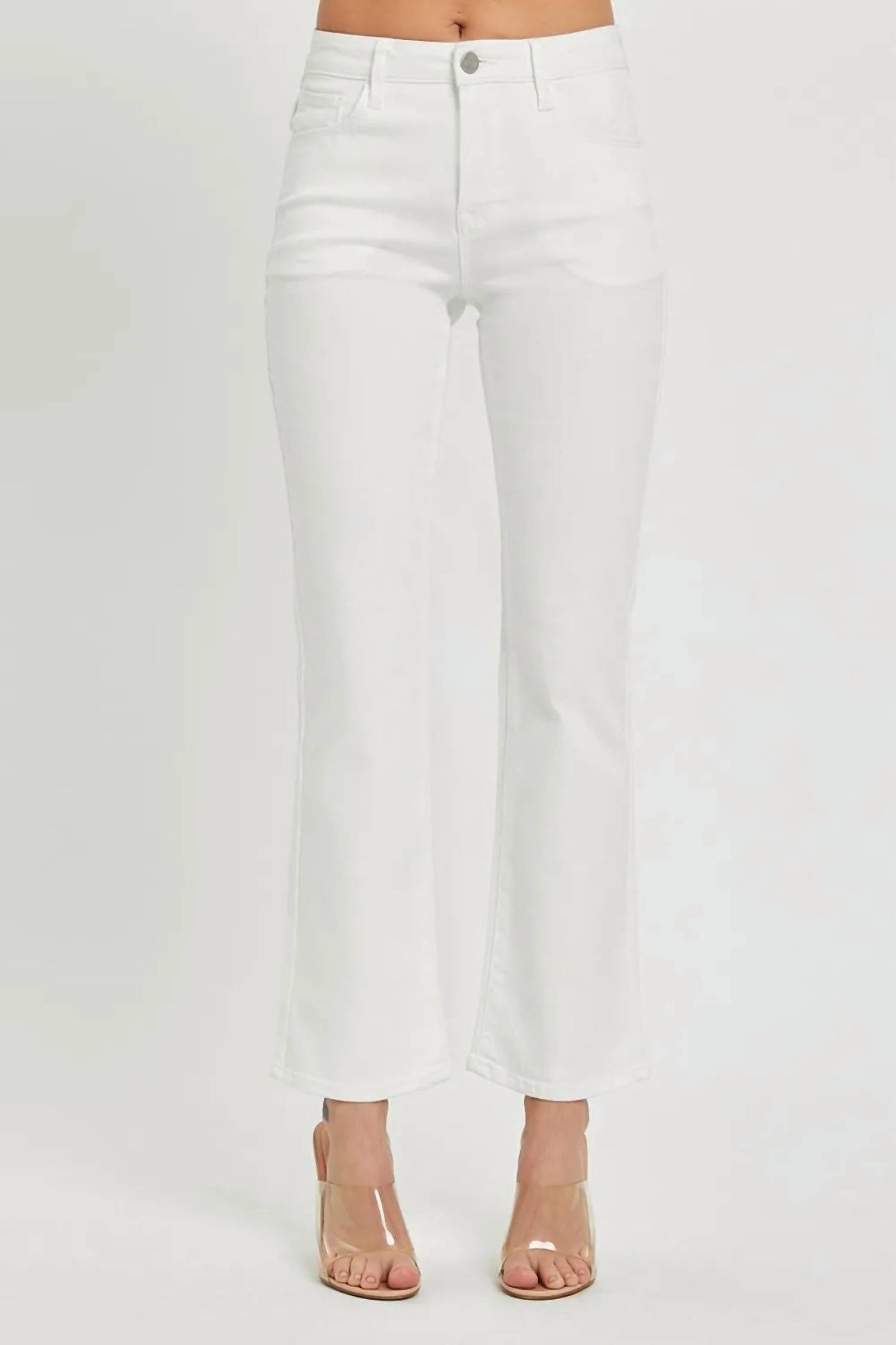 Risen - Full Size Mid Rise Jeans With Pockets