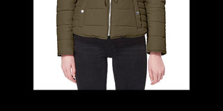 Maralyn &amp; Me Junior's Faux Fur Trim com capuz verde tamanho X-Large