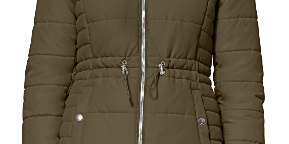 Maralyn &amp; Me Junior's Faux Fur Trim com capuz verde tamanho X-Large