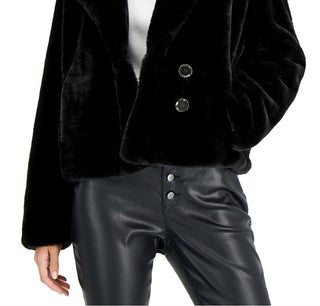 Casaco de pele sintética reversível Maralyn &amp; Me Junior, preto, tamanho médio