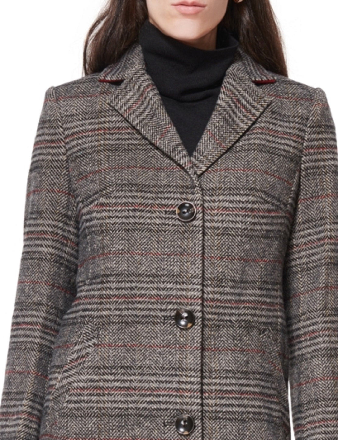 Casaco Maralyn &amp; Me Junior de abotoamento simples, preto, tamanho pequeno