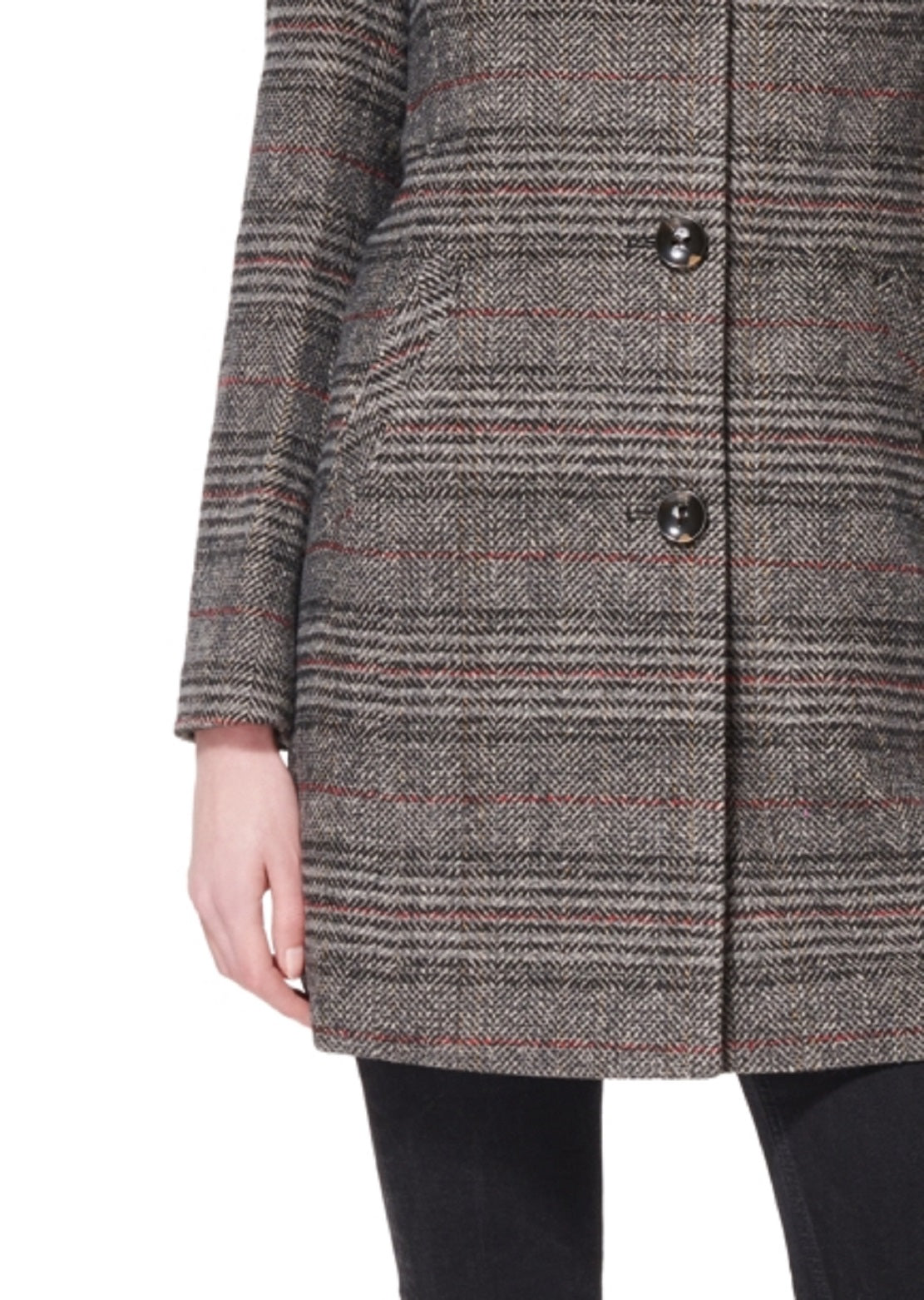 Casaco Maralyn &amp; Me Junior de abotoamento simples, preto, tamanho pequeno