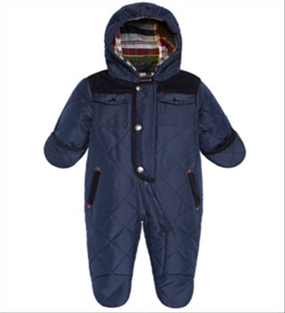 Carrinho de bebê com capuz e pés acolchoados para meninos S Rothschild &amp; Co., azul, tamanho 9, MOS