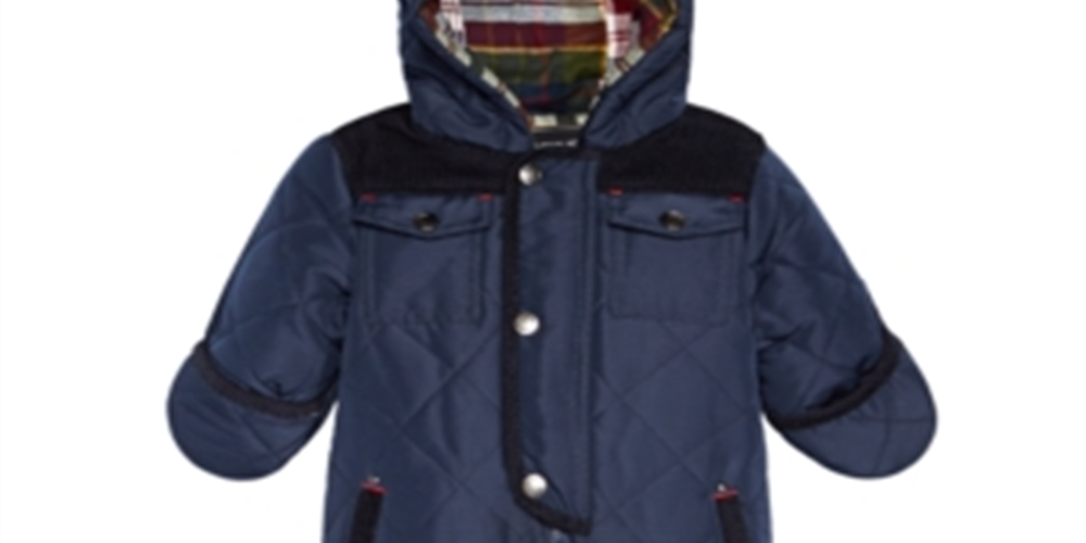 Carrinho de bebê com capuz e pés acolchoados para meninos S Rothschild &amp; Co., azul, tamanho 9, MOS