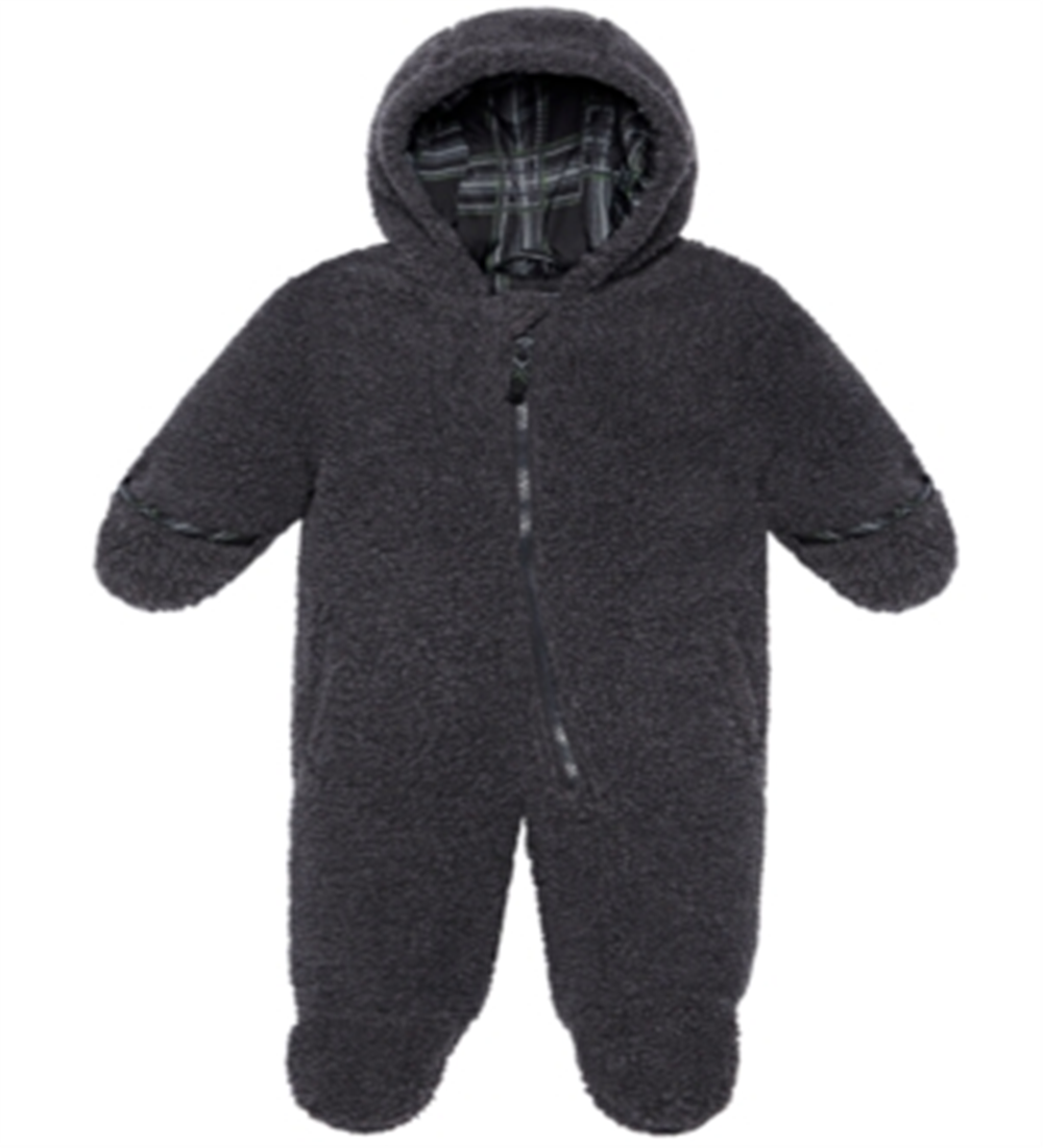 S Rothschild &amp; Co. Carrinho de bebê infantil com capuz e pés de sherpa sintético cinza tamanho 9MOS