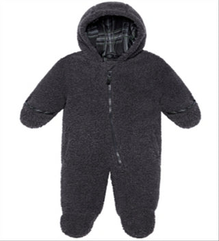 S Rothschild &amp; Co. Carrinho de bebê infantil com capuz e pés de sherpa sintético cinza tamanho 9MOS