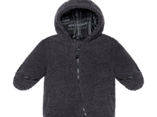 S Rothschild &amp; Co. Carrinho de bebê infantil com capuz e pés de sherpa sintético cinza tamanho 9MOS