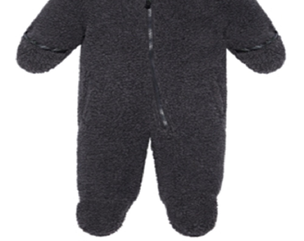 S Rothschild &amp; Co. Carrinho de bebê infantil com capuz e pés de sherpa sintético cinza tamanho 9MOS