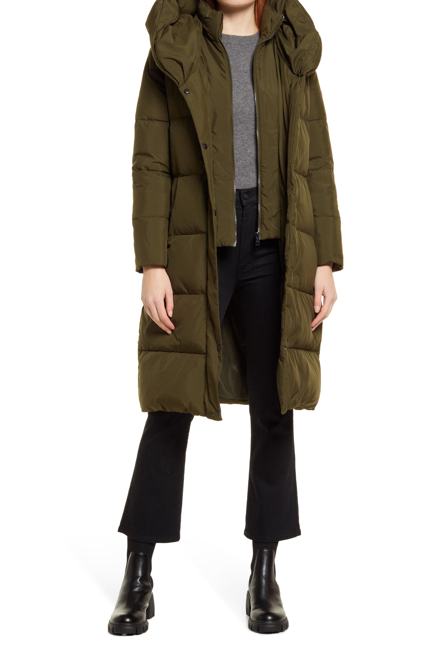 Casaco acolchoado feminino Ralph Lauren, verde, tamanho grande