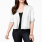 Cardigan curto com detalhes de botões da coleção JM feminino, tamanho X-G, branco