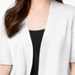 Cardigan curto com detalhes de botões da coleção JM feminino, tamanho X-G, branco