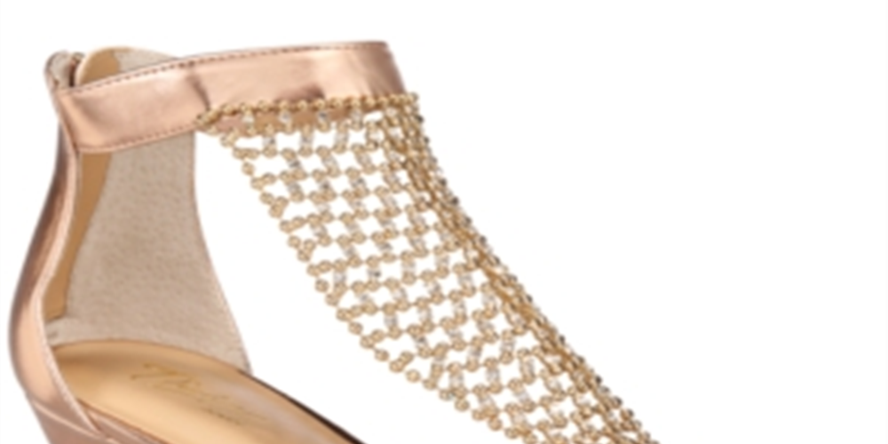 Sandálias femininas Thalia Sodi Tibby Mesh com detalhes em cunha, amarelas, tamanho 9W