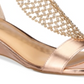 Sandálias femininas Thalia Sodi Tibby Mesh com detalhes em cunha, amarelas, tamanho 9W