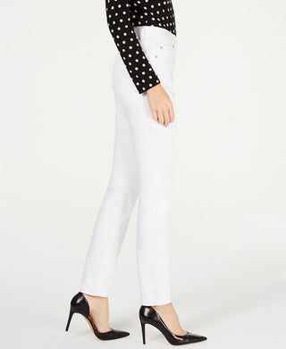 Calça jeans skinny feminina INC International Concepts, branca, tamanho 2, pequena