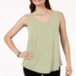 JM Collection Regata feminina com decote redondo, bege, tamanho grande