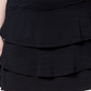 ID Ideology Saia-calça feminina com babados, preta, tamanho 3X