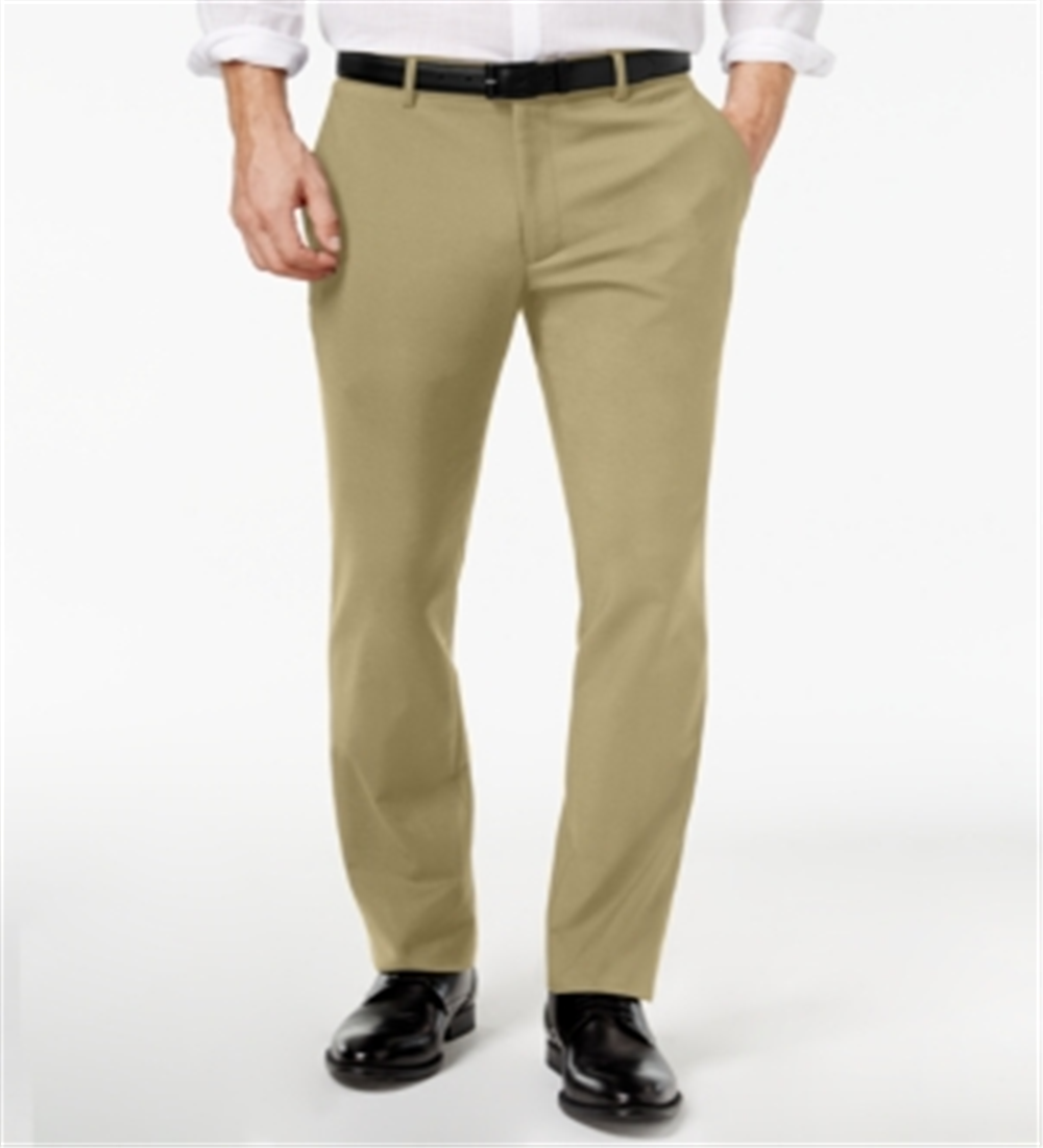 Calça elástica masculina Alfani marrom tamanho 34x32