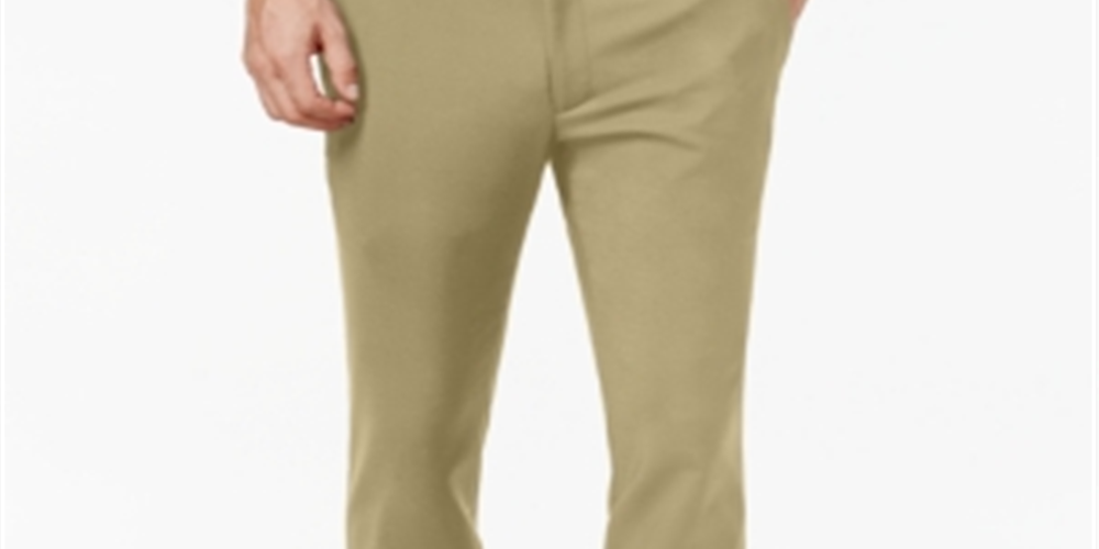 Calça elástica masculina Alfani marrom tamanho 34x32