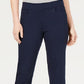 Calça feminina cropped com perna reta estilo &amp; co, azul, tamanho pequeno