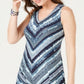 Vestido feminino estilo &amp; co com costas cruzadas, azul, tamanho grande