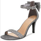 Material Girl Sandálias Femininas Beverly Glitter Texturizadas Cinza Tamanho 8,5 M