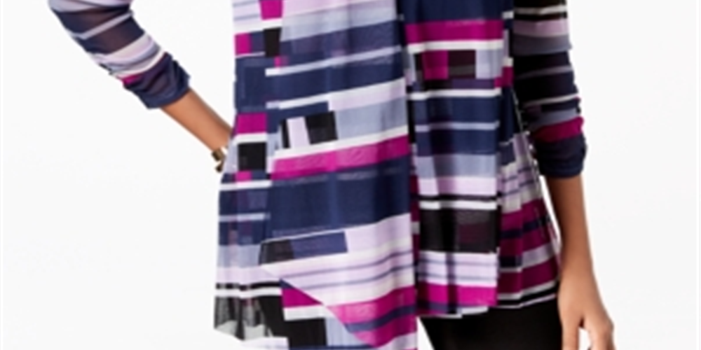 Blusa de malha assimétrica drapeada feminina Alfani, azul, tamanho pequeno P