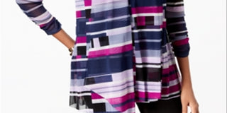 Blusa de malha assimétrica drapeada feminina Alfani, azul, tamanho pequeno P