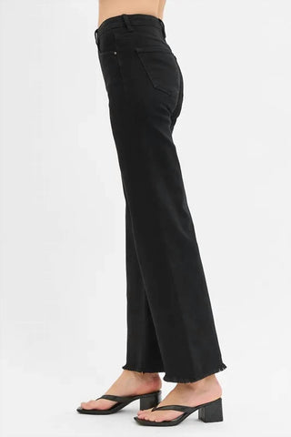 Trendsi - Risen Full Size Tummy Control High Rise Wide Jeans Plus Size