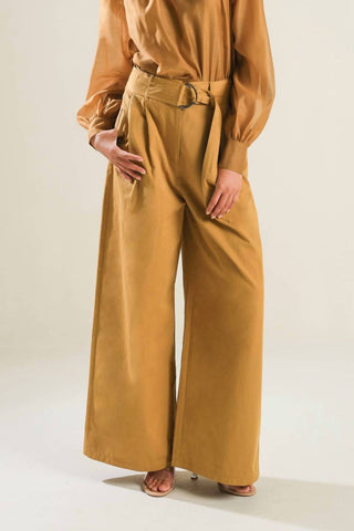 Freemarket - Calça de perna larga revelada Elegance