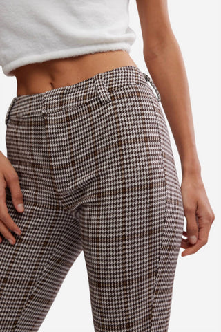 Free People - Calça Molly Plaid Slim