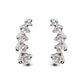 10K White Gold 1/10 Cttw Diamond Journey Style Climber Stud Earrings (H-I Color, I1-I2 Clarity)