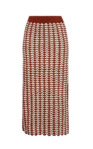 Escvdo - Motupe Crochet Midi Skirt