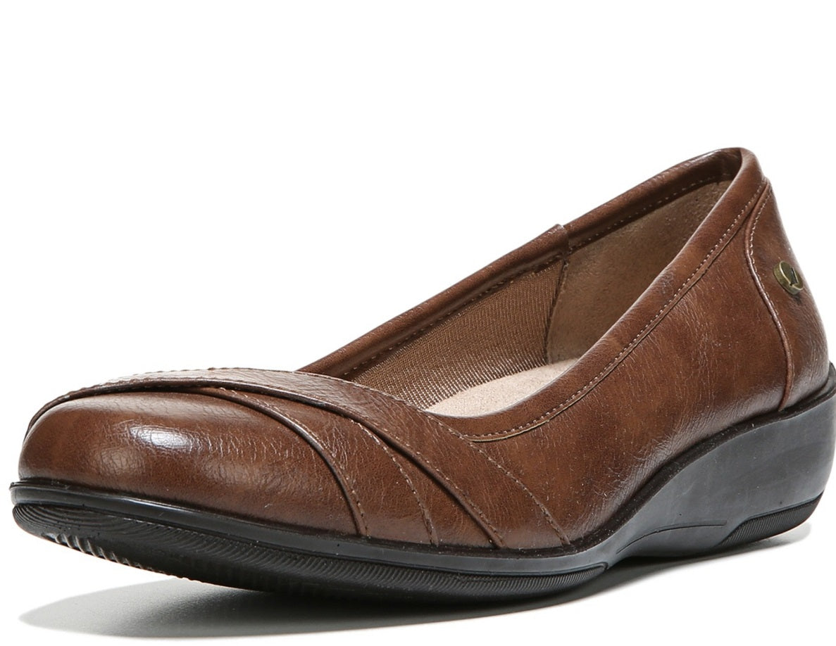 Sapatilhas Lifestride Loyal Ballerina Femininas Marrom Tamanho 8,5 M