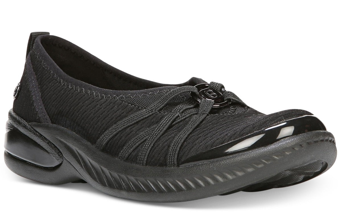 Bzees Niche Slip On Flat Feminino Preto Tamanho 6 M