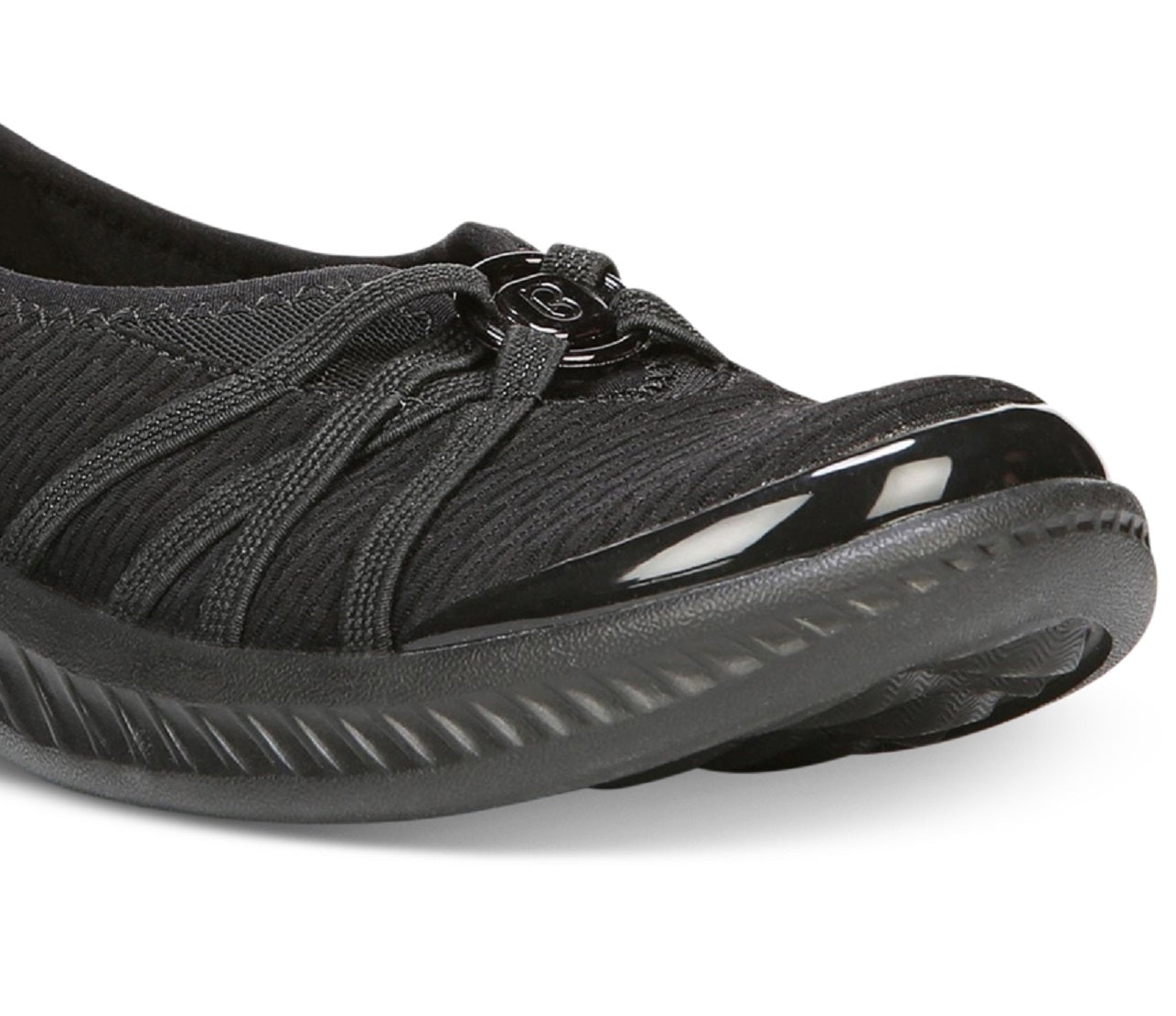 Bzees Niche Slip On Flat Feminino Preto Tamanho 6,5