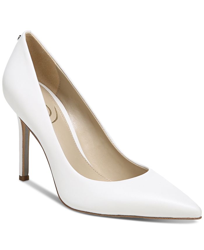 Sam Edelman Scarpin Feminino Hazel Bico Fino Branco Tamanho 7,5 W