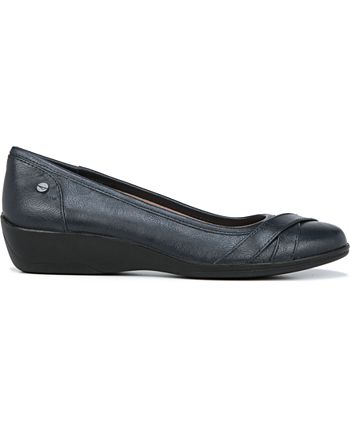 Sapatilhas LifeStride Loyal Ballerina Femininas Pretas Tamanho 9,5N