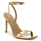 Sandália feminina Sam Edelman Orchid com tira no tornozelo, amarela, tamanho 7 M