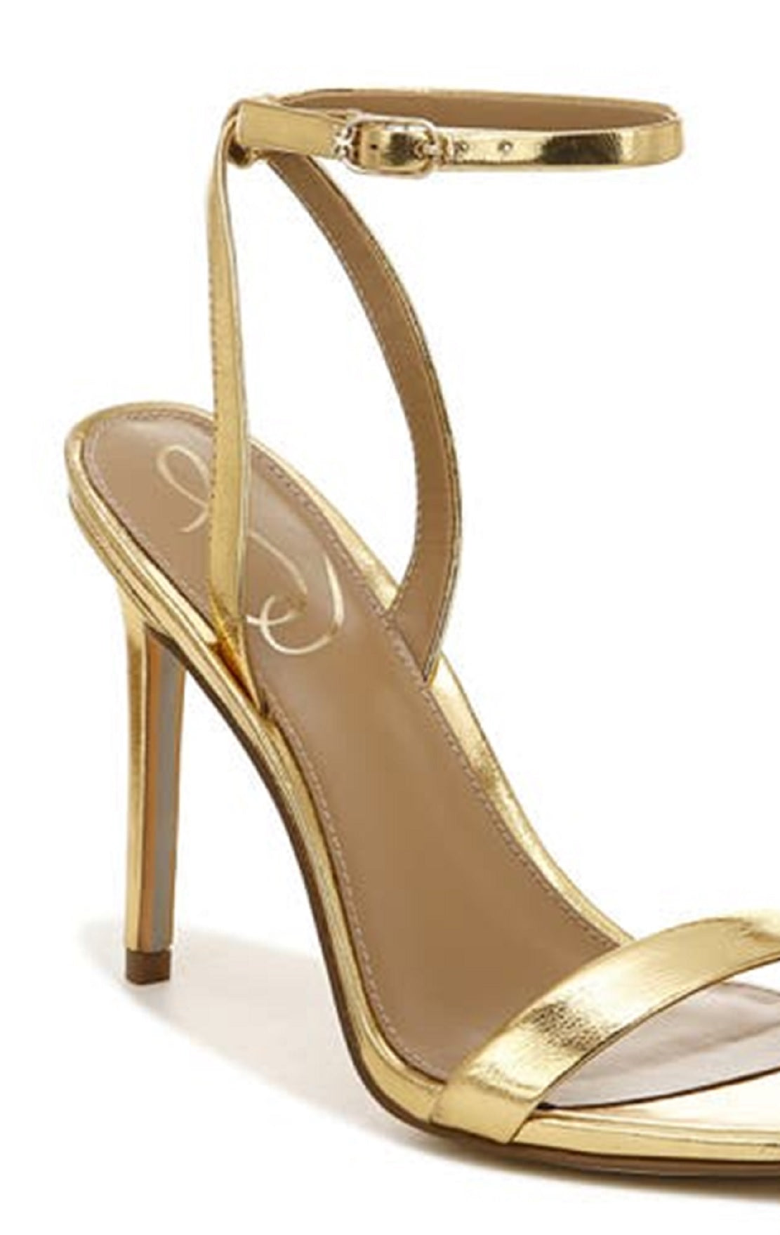 Sandália feminina Sam Edelman Orchid com tira no tornozelo, amarela, tamanho 7,5