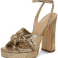 Sam Edelman Sandália feminina Kristen com tira no tornozelo e plataforma, amarela, tamanho 8,5 M