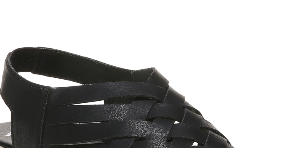 Alpargatas plataforma femininas Dr. Scholl's Off Site com tiras, pretas, tamanho 7 M