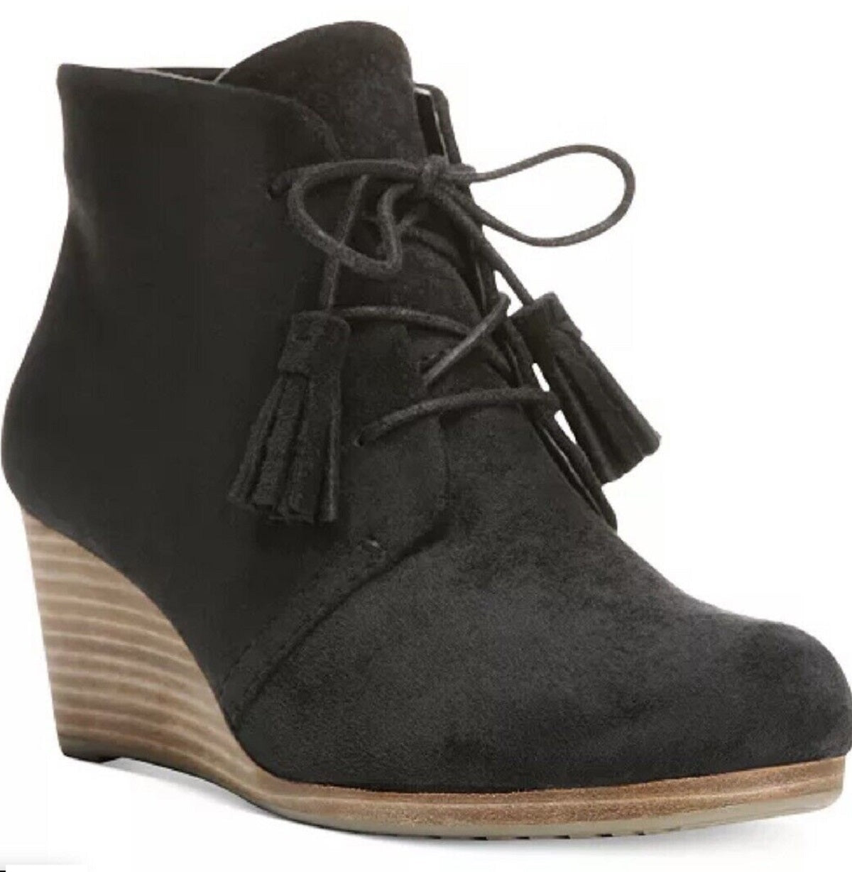 Botas femininas Dakota Wedge Dr. Scholl's, pretas, tamanho 9,5 W