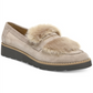 Franco Sarto Harriet Wedge Loafers Femininos Bege Tamanho 7,5 M