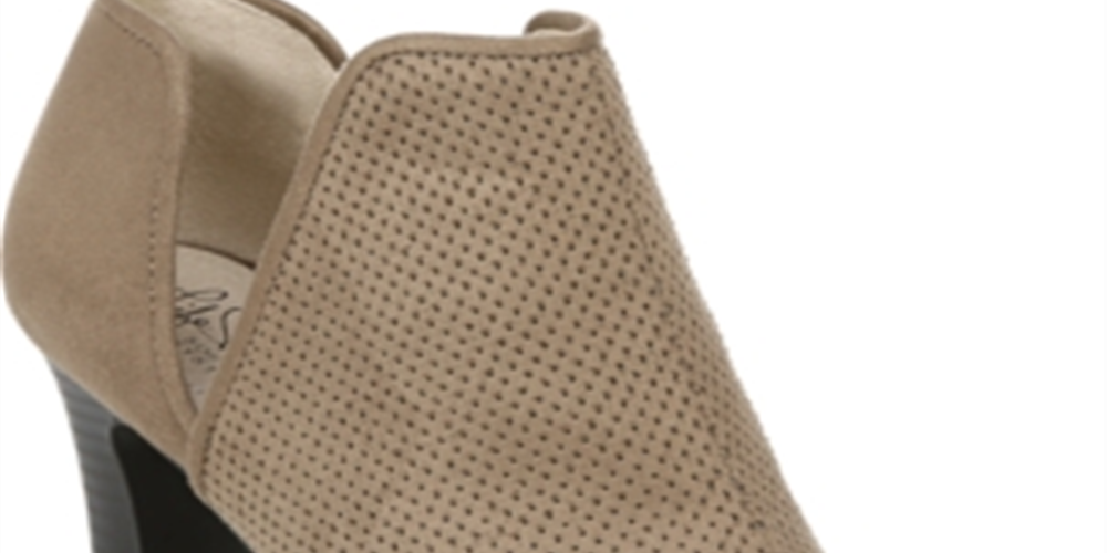 Life Stride Coana Open Toe Bootie Feminino Marrom Tamanho 9