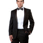 Smoking clássico masculino Bryan Michaels Slim Fit de 2 peças, preto, tamanho 36