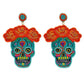 Fashion City - Beaded Sugar Skull Earrings