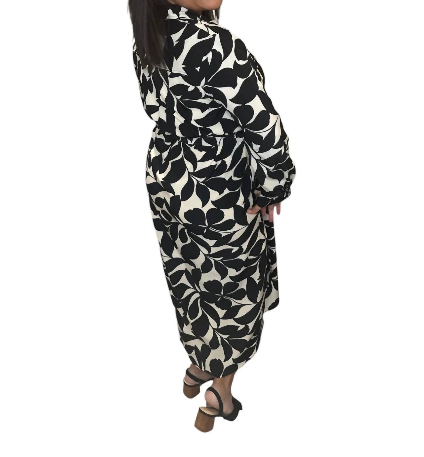 Entro - Button Front Midi Dress